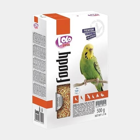 لولو بيتس طعام لطيور البادجي Lolo pets 500g