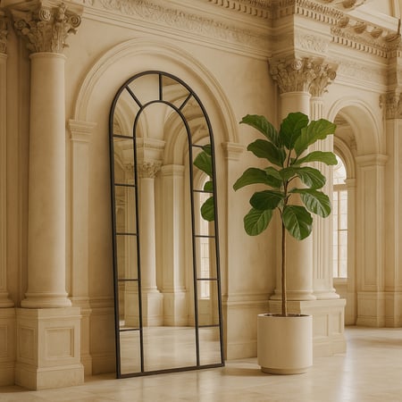 مرآة فيورا – بإطار حديدي أنيق وحجم كبير