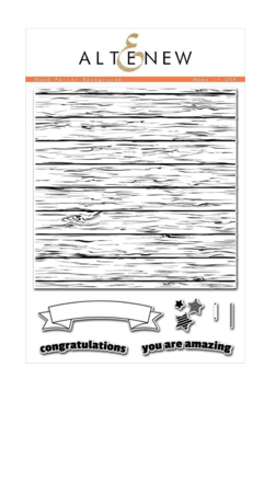 مجموعة ختم الخلفية البليت الخشب