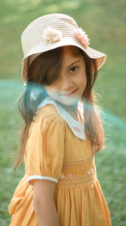 فستان اصفر بناتي