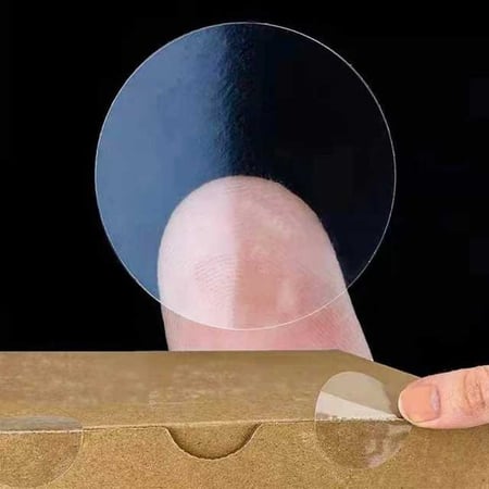 استيكر شفاف دائري