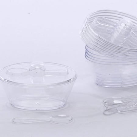 علب اكريلك مع ملعقه