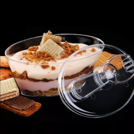 علب اكريلك مع ملعقه