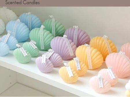 شموع شكل صدفه