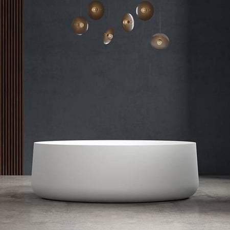 بانيو ديكور ابيض فيركو مقاس VERCO 186X90 cm