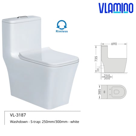 كرسي افرنجي فلامينو VL-3187 أبيض