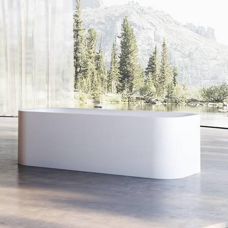 بانيو ديكور ابيض فيركو مقاس VERCO 170X75 cm