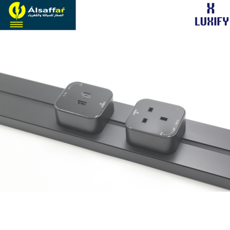 فيش مجرى أفياش أسود USB+TYPE C