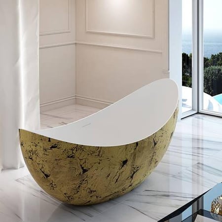 بانيو ديكور ذهبي اسود فيركو مقاس VERCO 180X80 cm