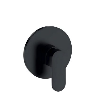 لوحة خلاط شطاف 1 خط مخفي أسود BRONZO