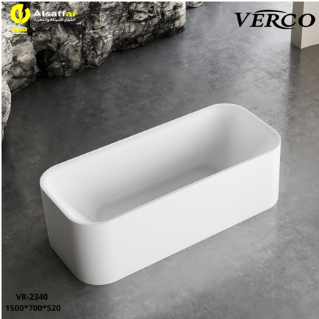 بانيو ديكور فيركو أبيض مقاس VERCO 150X70 cm