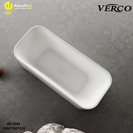 بانيو ديكور فيركو أبيض مقاس VERCO 150X70 cm