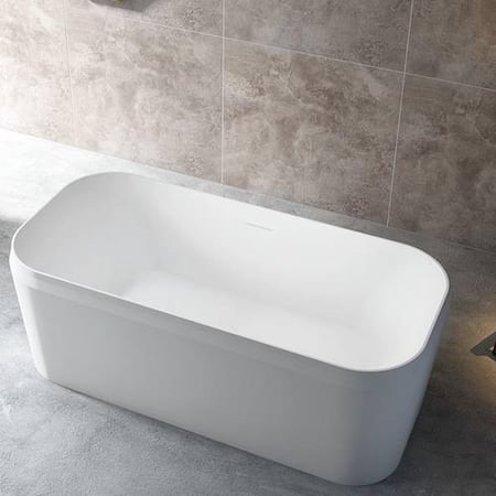 بانيو ديكور ابيض فيركو (L) مستطيل مقاس VERCO 170X75 cm