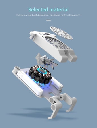 ستاند جوال مزود باضاءة ليد ومروحة للتبريد