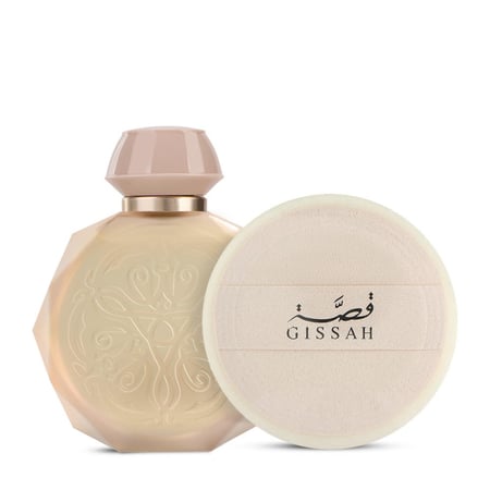 صندوق مجموعة قصة فيستا Qissa Vesta Set الأنيقة عطر وبودرة
