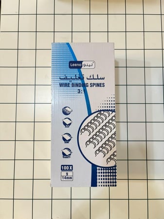 اسلاك خرامة ( رايسون ) 3:1 مقاس ( 14mm ) لون ( أبيض ) عدد ( 100 سلك بالكرتون )