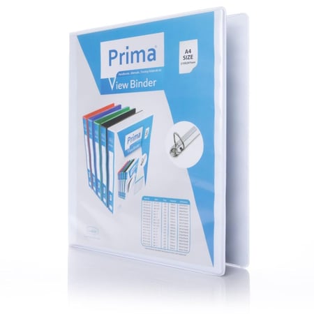 ملف A4 "بريما Prima" أبيض حلقتين