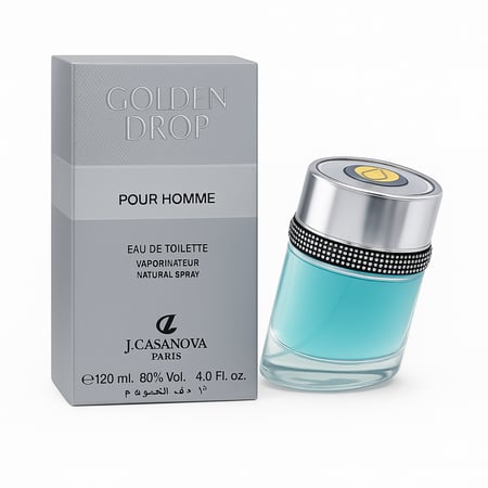 عطر قولدن دروب الرجالي 120مل مركز من ج.كازانوفا