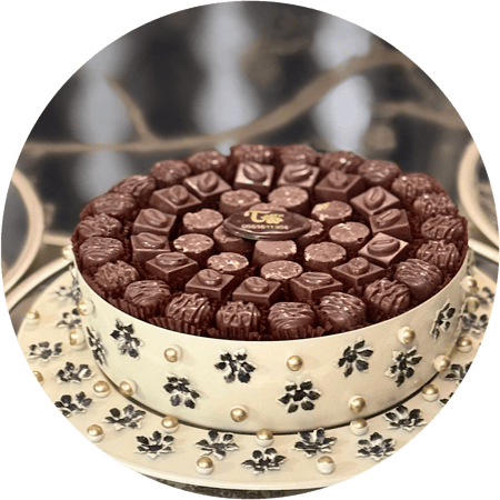 صينيه شوكولاتة المنيوم مزخرفة