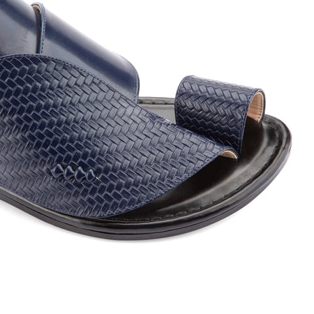 نعال شرقي طبي من الجلد الكحلي الطبيعي - صناعة وطنية