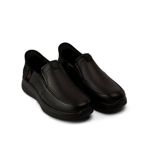 حذاء رسمي طبي من الجلد الفاخر لون اسود
