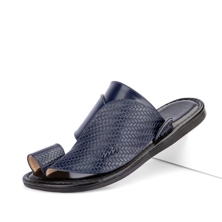 نعال شرقي طبي من الجلد الكحلي الطبيعي - صناعة وطنية