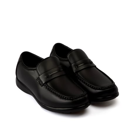 حذاء رسمي طبي من الجلد الفاخر الاسود