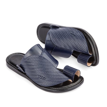 نعال شرقي طبي من الجلد الكحلي الطبيعي - صناعة وطنية