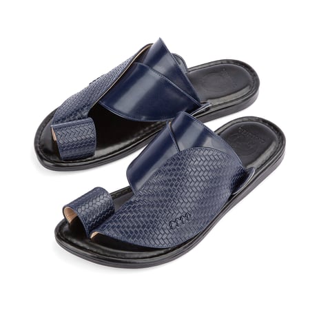 نعال شرقي طبي من الجلد الكحلي الطبيعي - صناعة وطنية