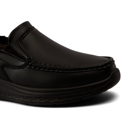 حذاء رسمي طبي من الجلد الفاخر اسود