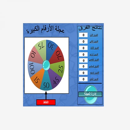 عجلة أرقام للمسابقات - عربي