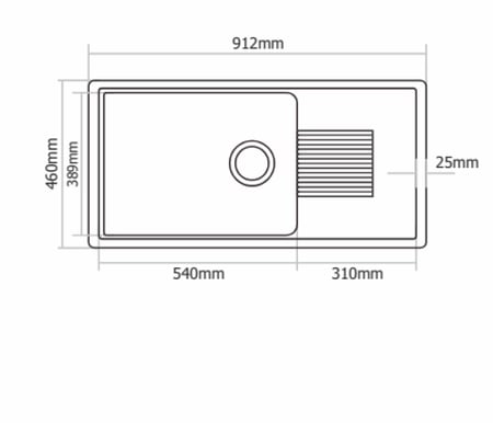 حوض وكتف جرانيت