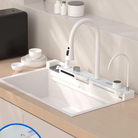 المجلى المطور مع اضاءة لون ابيض