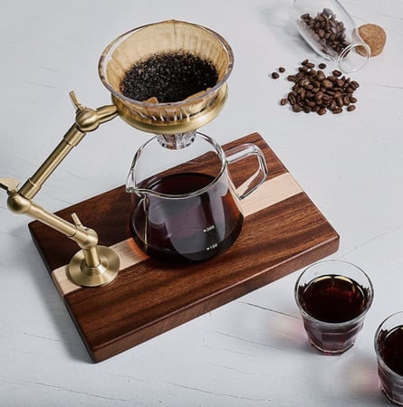 ستاند حامل اقماع التقطير V60 مصنوع من الخشب الفاخر