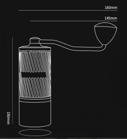 طاحونة يدوية فاخرة مقبض خشبي - لونين | Grinder Stanel Steel