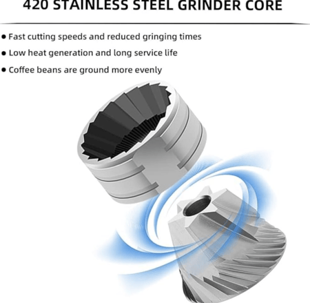 طاحونة يدوية فاخرة مقبض خشبي - لونين | Grinder Stanel Steel