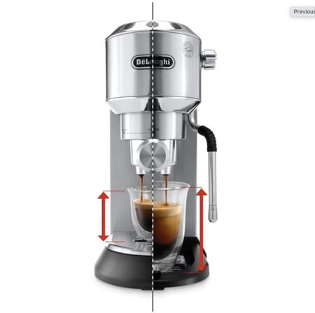 ماكينة ديلونجي ديدكا ارتي - فضي | Delonghi Dedica Arte EC885.M