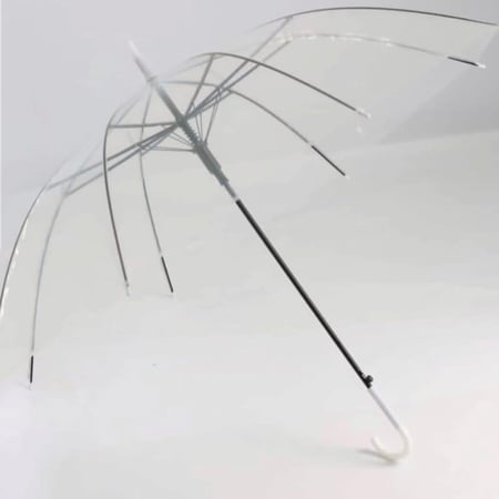 مظلة مطر بتصميم أنيق وشفاف