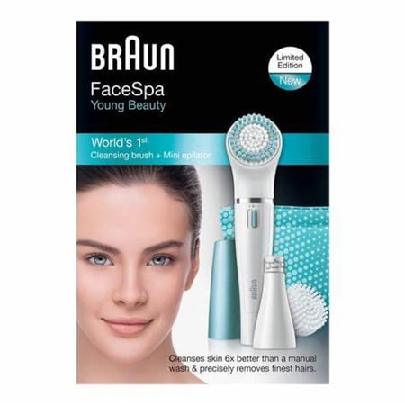 براون جهاز تنظيف البشرة + الفرش الخاصة بالجهاز BRAUN face spa young beauty 5365