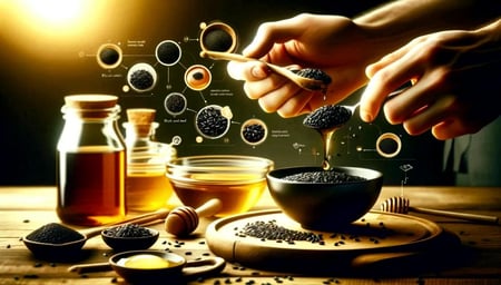 عسل  الحبة السوداء الطبيعي