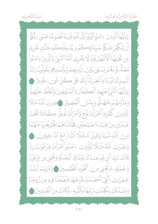 مصحف مظلل من سورة المجادله الى سورة الناس المجلد التاسع - برواية حفص PDF