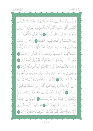 مصحف مظلل من سورة المؤمنون الى سورة الروم المجلد السادس - برواية حفص PDF