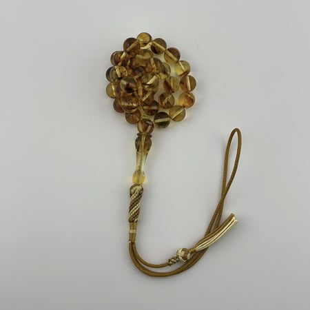 سبحة كهرمان كاريبي طبيعي محشر ( حشري )