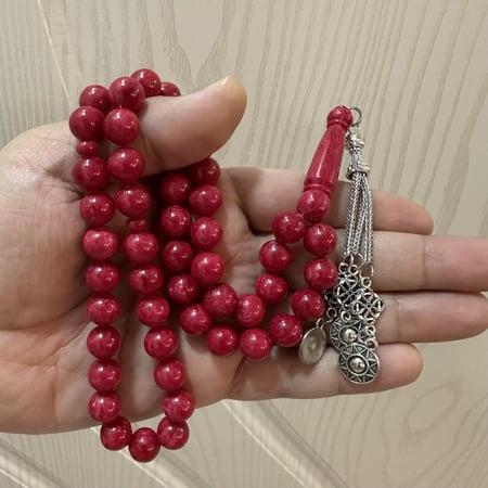 سبحة بكلايت بلجيكي لون أحمر (عنابي)