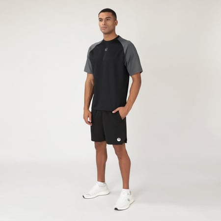 تيشرت اوفر سايز أسود رصاصي سكيلانو