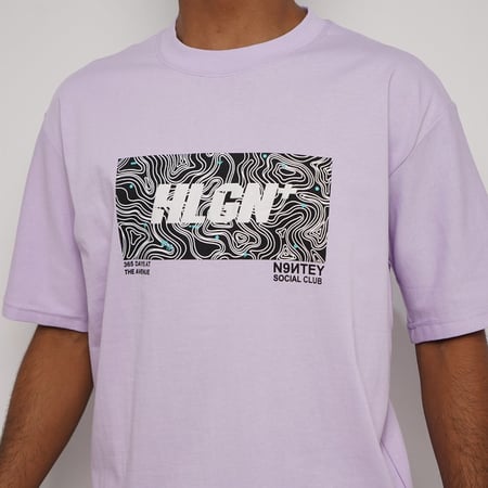 تيشرت ناينتي قطن زهري