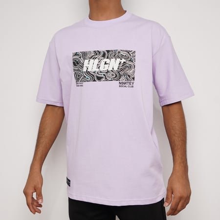 تيشرت ناينتي قطن زهري