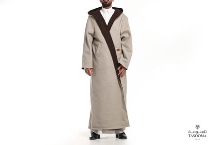 P3 فروة من تاسومة دبل فيس بهودي (بني X بيج) 41007 BROWN-C