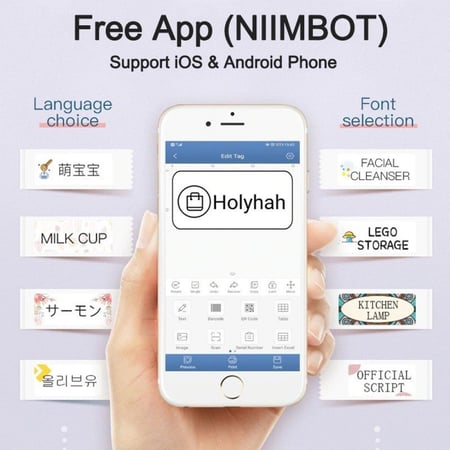 طابعة لاسلكية حرارية محمولة تعمل عبر بلوتوث الجوال