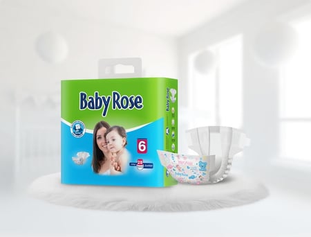 حفاضات بيبي روز مقاس 6
